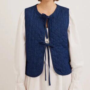 Damson Madder Women's Navy and Blue Gilet